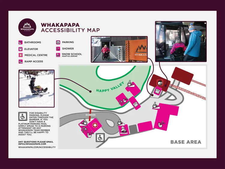 Accessibility facilities are available across the maunga.