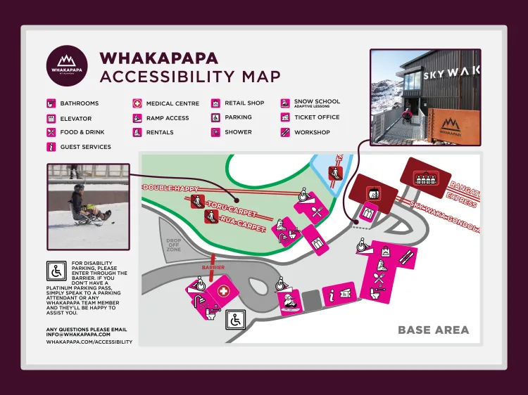 Accessibility facilities are available across the maunga.